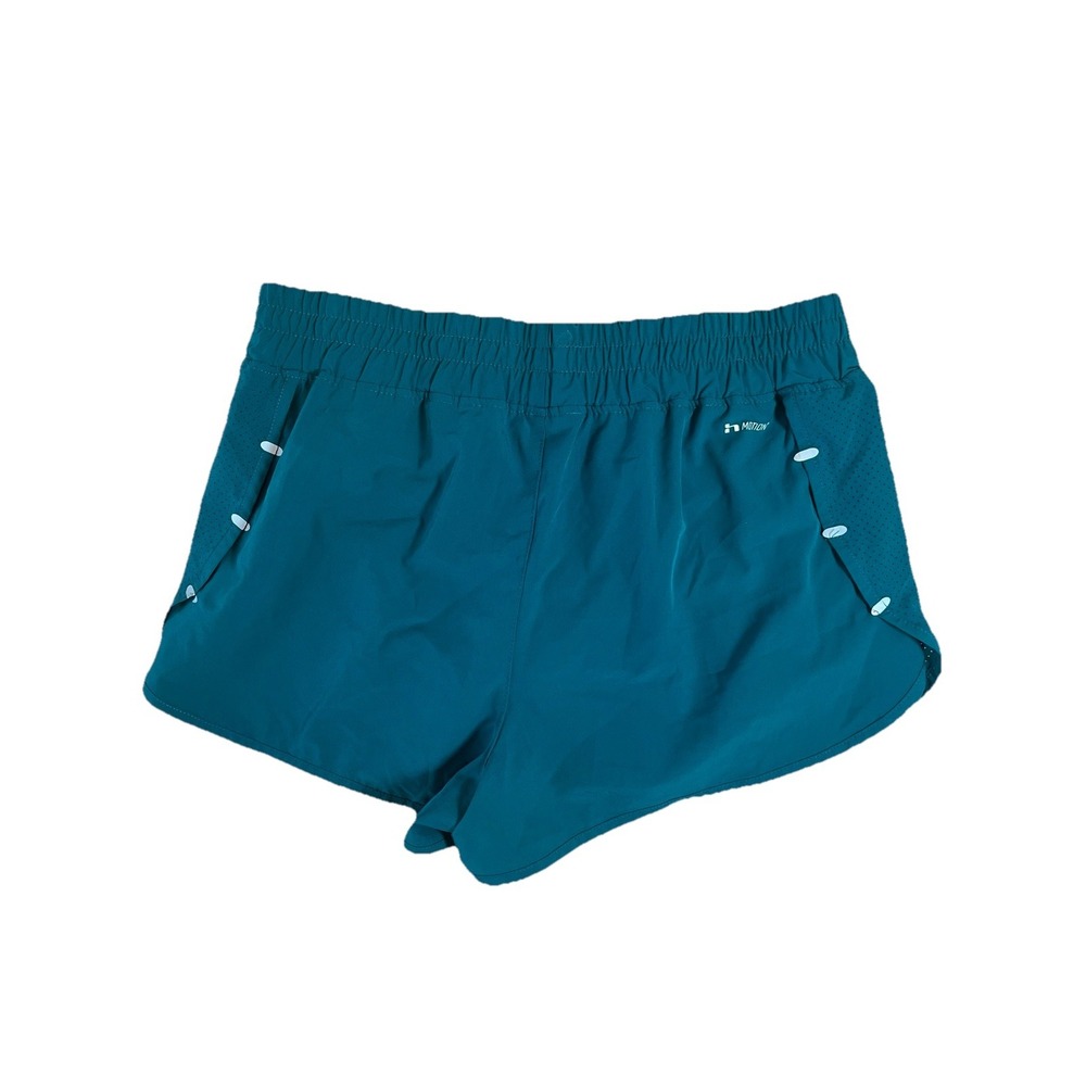 HIND Women's Green Breathable Reflective Inner Running Shorts Medium Athletic 3"